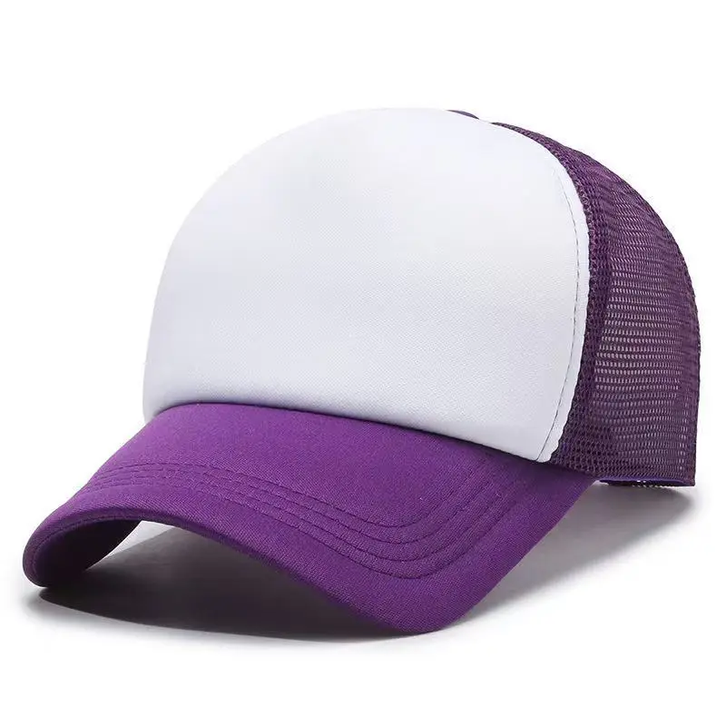 Light Blue Mesh Baseball Cap with Logo Embroidery - Image 18