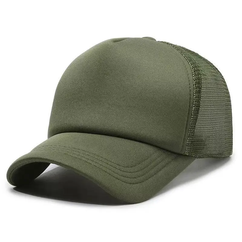 Light Blue Mesh Baseball Cap with Logo Embroidery - Image 2