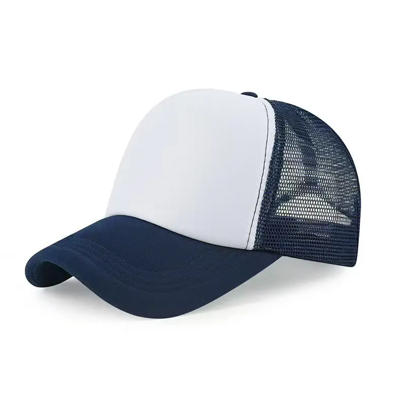 Light Blue Mesh Baseball Cap with Logo Embroidery - Image 24