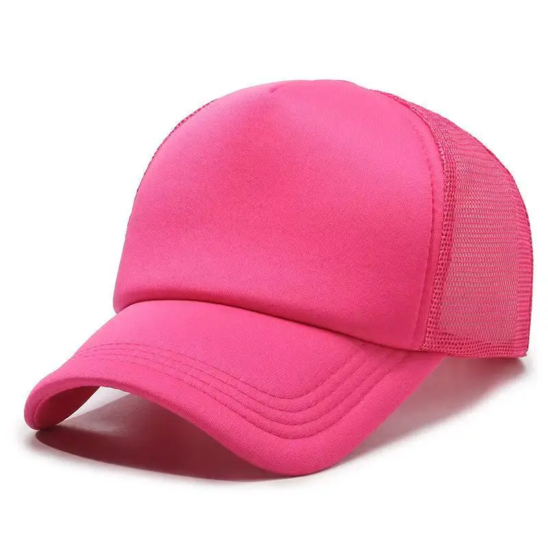 Light Blue Mesh Baseball Cap with Logo Embroidery - Image 6