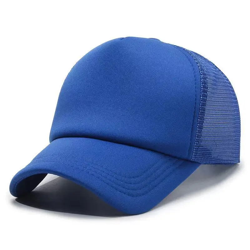 Light Blue Mesh Baseball Cap with Logo Embroidery - Image 7