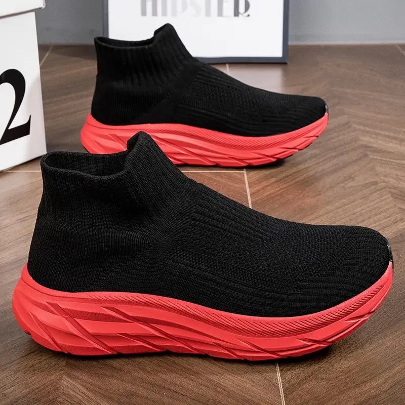 2025 Women's Black Slip-On Casual Shoes with Neon Sole - Image 5