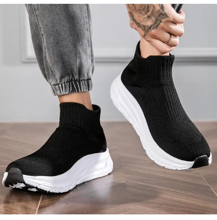2025 Women's Black Slip-On Casual Shoes with Neon Sole — feature 15