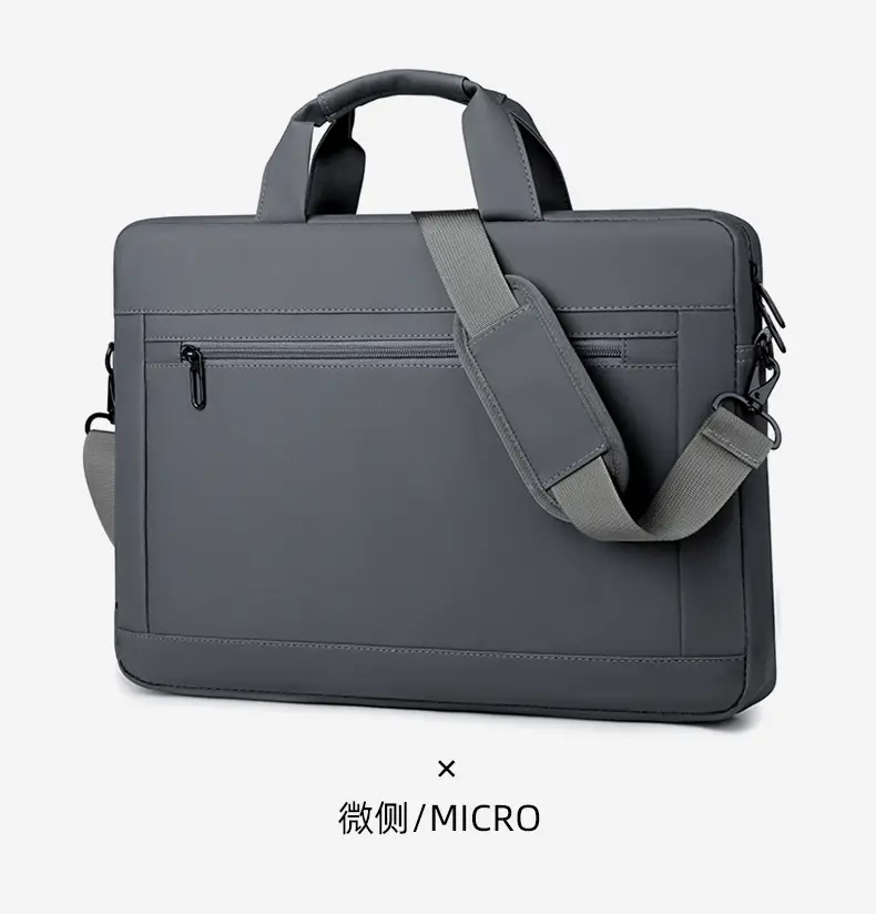 15.6 Inch Business Laptop Bag Men Shoulder Leather Film — feature 32