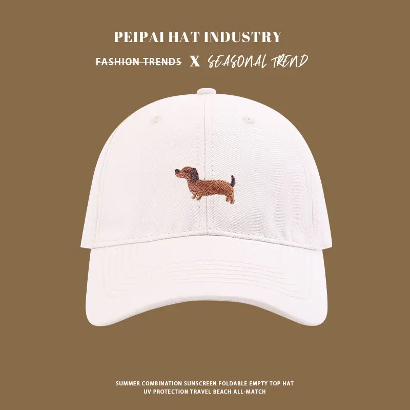 Korean Style Embroidered Cap for Women Men Autumn Winter