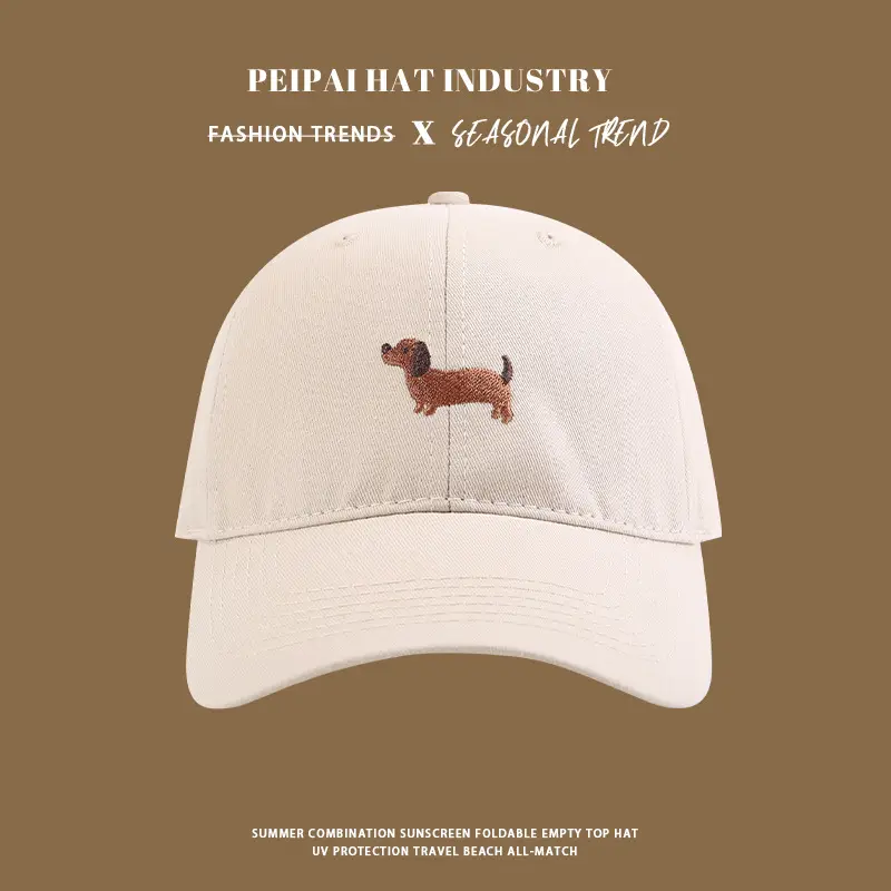 Korean Style Embroidered Cap for Women Men Autumn Winter