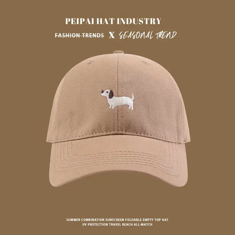 Korean Style Embroidered Cap for Women Men Autumn Winter