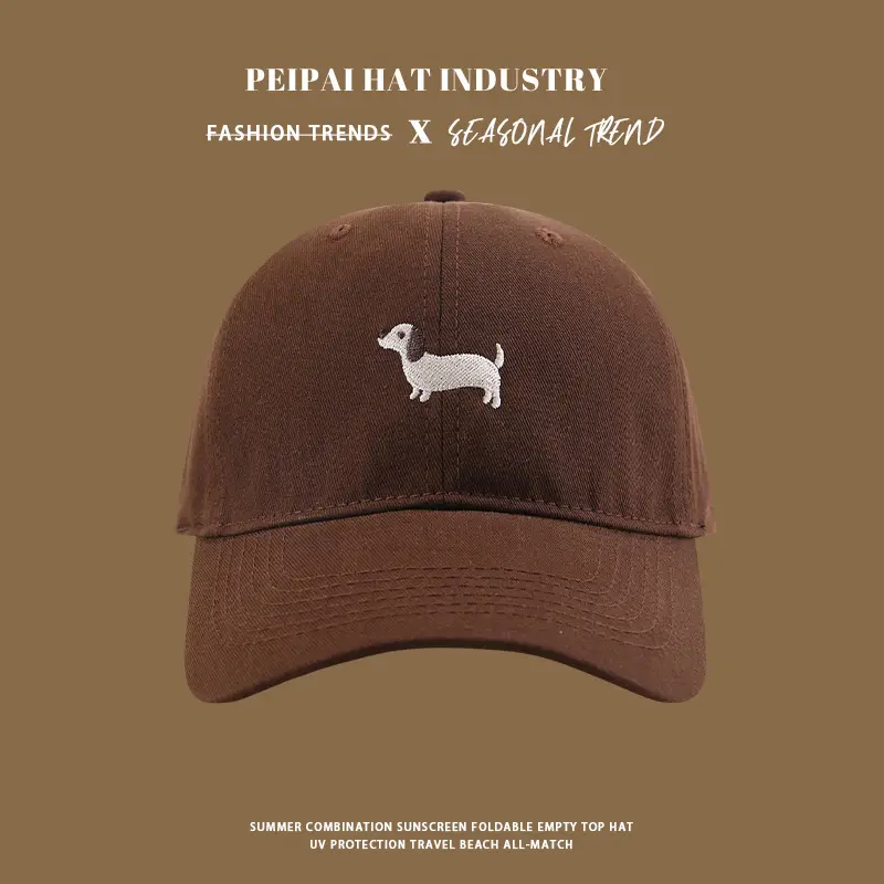 Korean Style Embroidered Cap for Women Men Autumn Winter