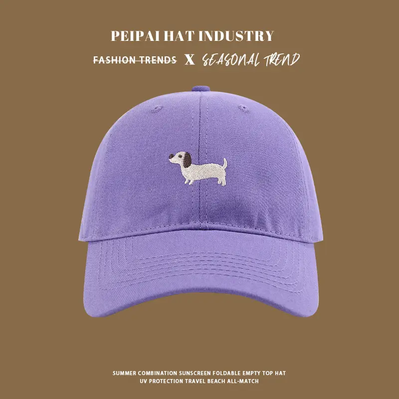 Korean Style Embroidered Cap for Women Men Autumn Winter