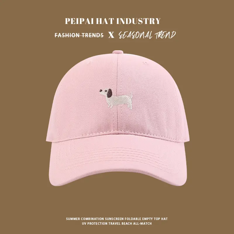 Korean Style Embroidered Cap for Women Men Autumn Winter