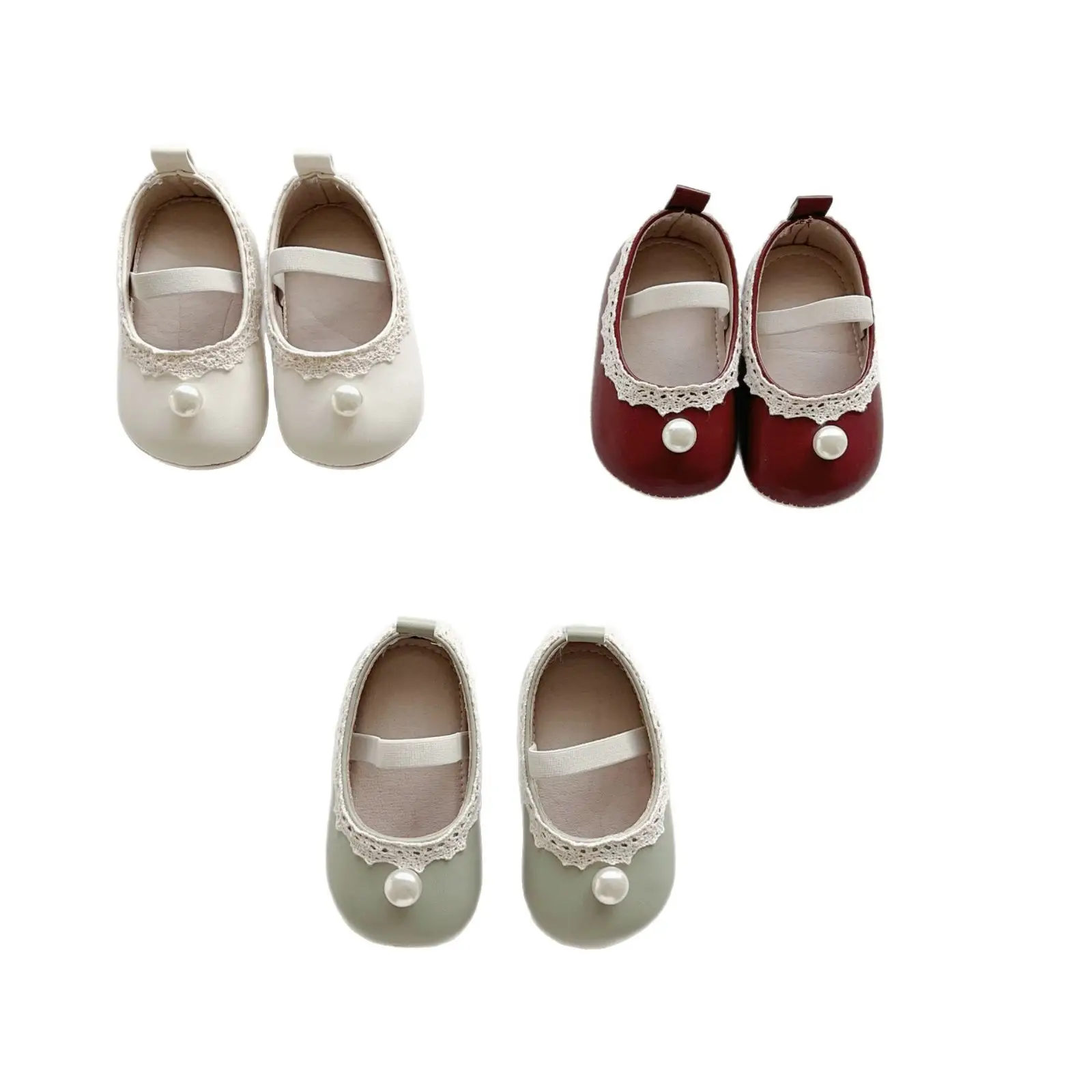 Baby Pearl Leather Mary Jane Shoes for Girls