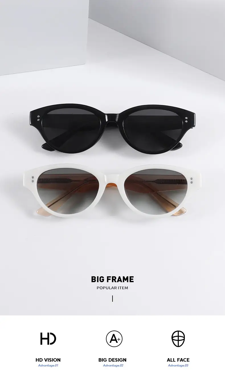 2026 New Adult Cat-Eye Anti-UV Sunglasses Polarized White — feature 5