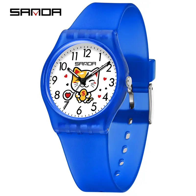 Lucky Cat Waterproof Quartz Watch for Men Women - Image 3