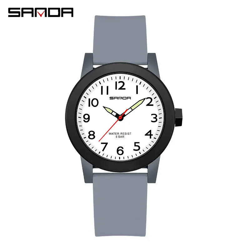 Sanda Couple Watches Blue Silicone Waterproof Quartz - Image 12