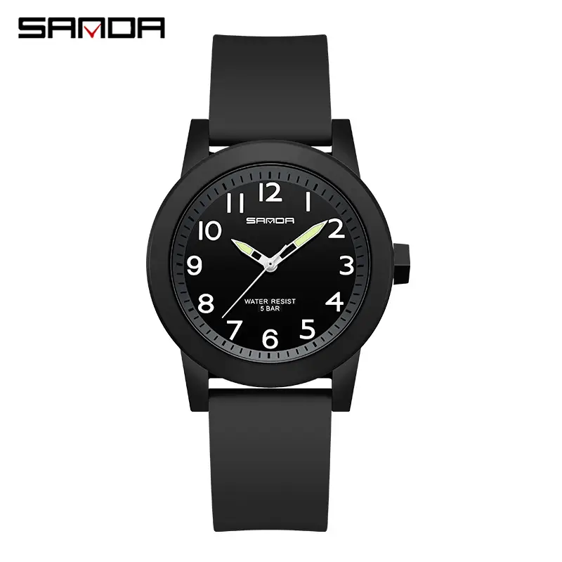 Sanda Couple Watches Blue Silicone Waterproof Quartz - Image 7