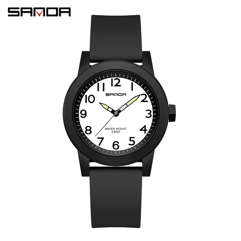 Sanda Couple Watches Blue Silicone Waterproof Quartz - Image 8
