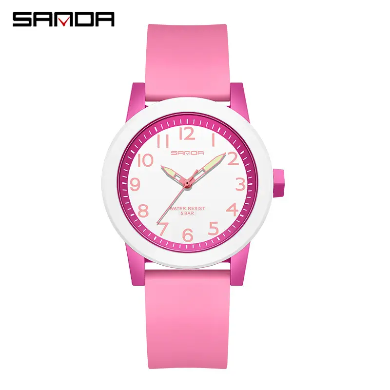 Sanda Couple Watches Blue Silicone Waterproof Quartz - Image 9