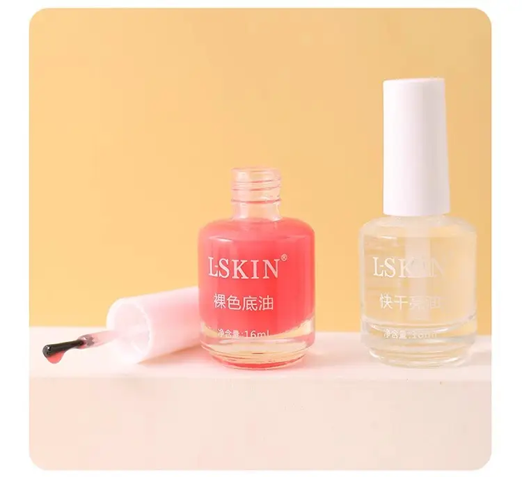 Brilliant Nail Oil Sealing Layer Oil Non-baking Quick-drying Durable Waterproof Non-peeling Brilliant Base Oil Armor Student Nail Polish Transparent — feature 14