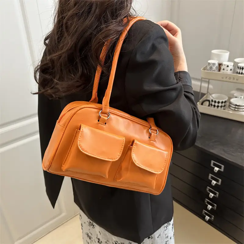 Pink Western Style Shoulder Bag with Double Pocket - Image 6