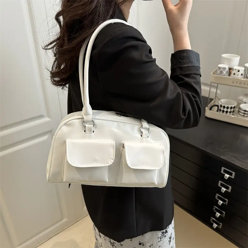 Pink Western Style Shoulder Bag with Double Pocket - Image 7