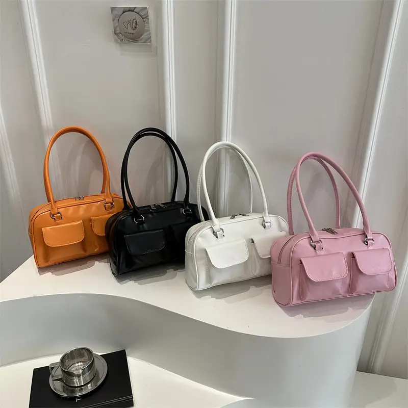 Pink Western Style Shoulder Bag with Double Pocket - Image 8