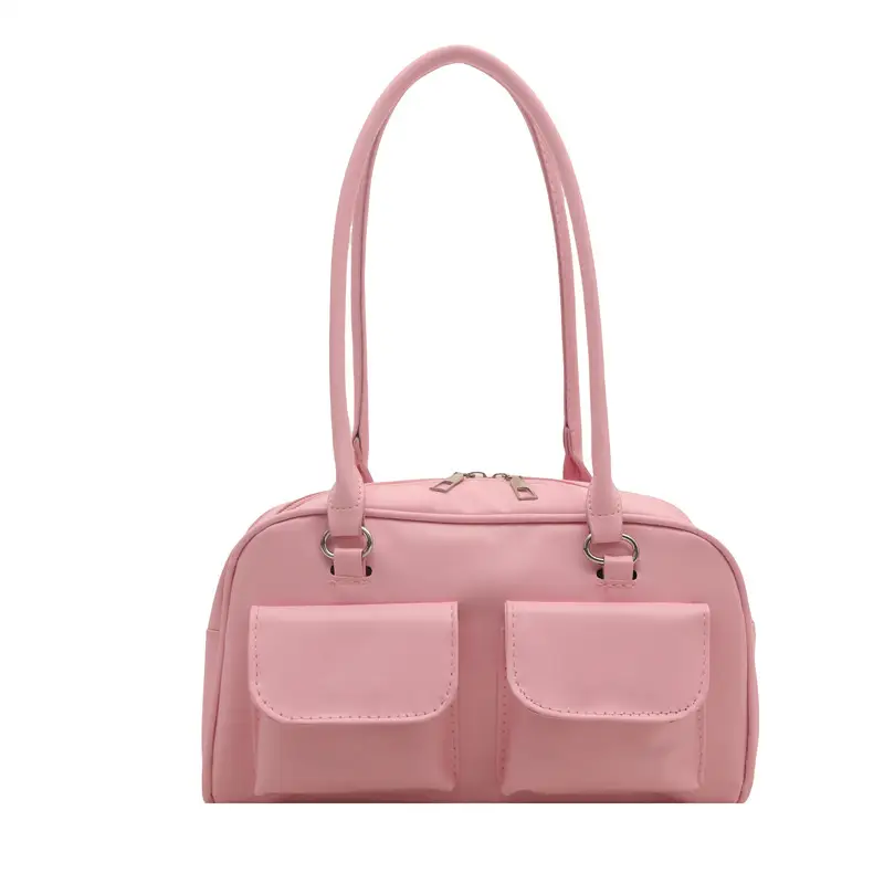 Pink Western Style Shoulder Bag with Double Pocket - Image 9