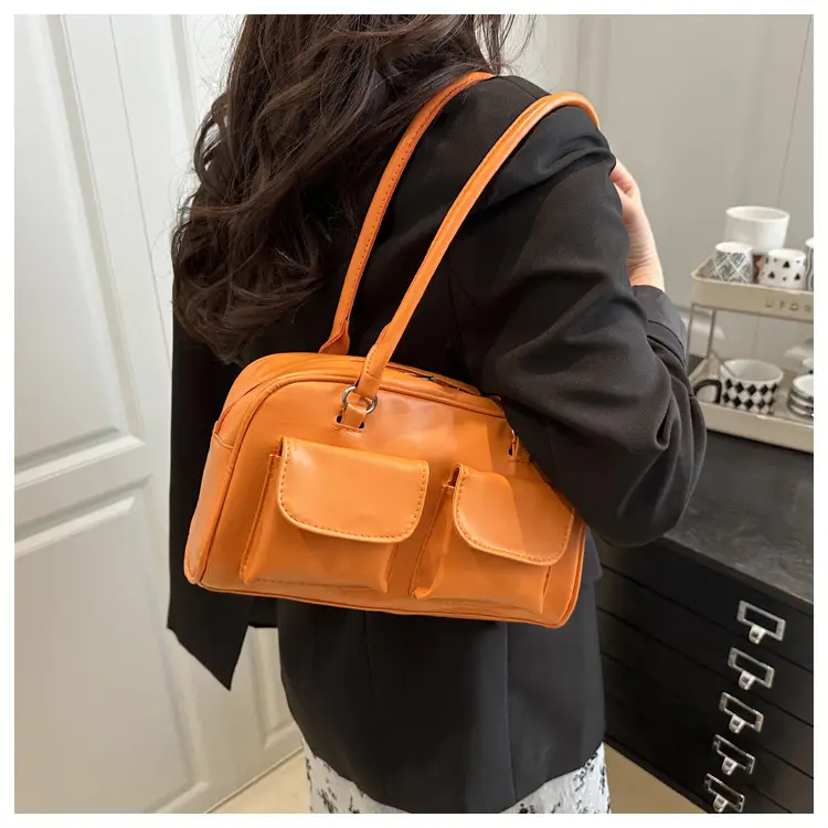 Pink Western Style Shoulder Bag with Double Pocket — feature 14