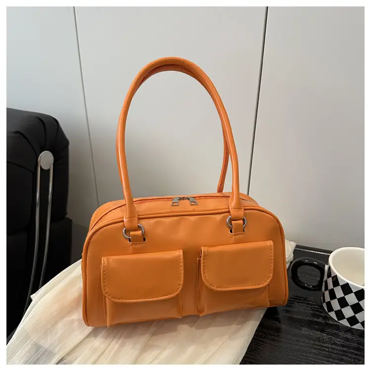 Pink Western Style Shoulder Bag with Double Pocket — feature 26