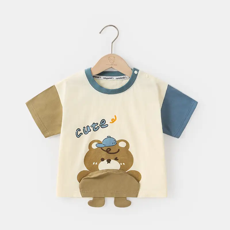 Kaka Panda Boys Pink Bunny T-Shirt Summer Wear - Image 7