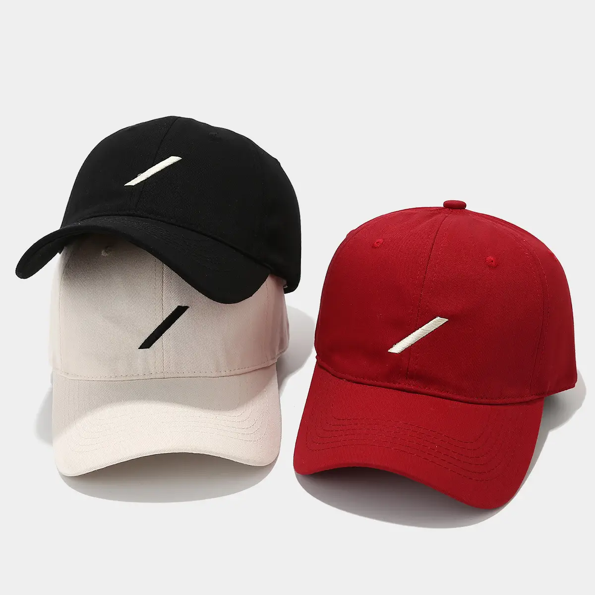 Black Baseball Cap with Embroidered Face Design - Image 9