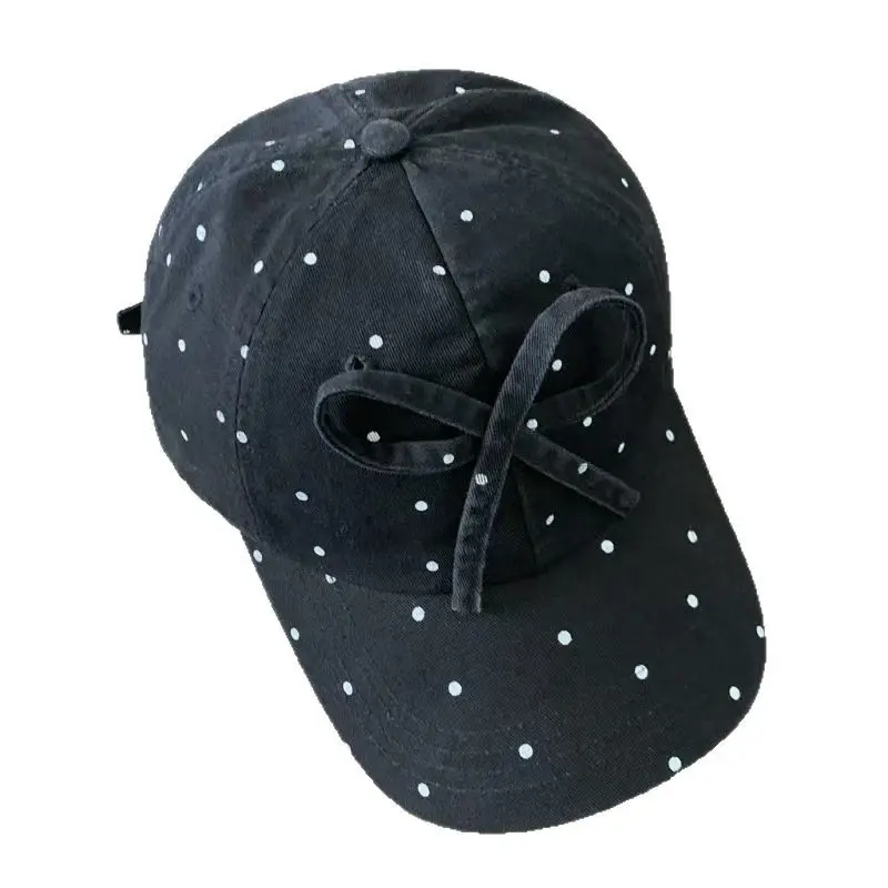 Women's Sweet Bow Dot Baseball Cap Spring Summer - Image 6