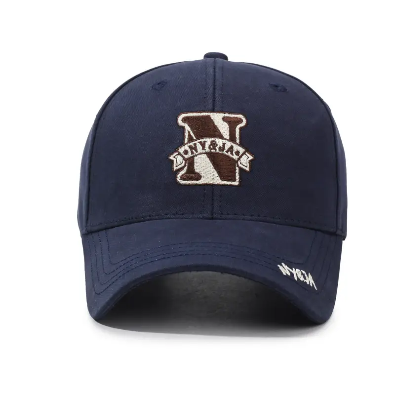 Men Navy N Letter Embroidered Baseball Cap - Image 10