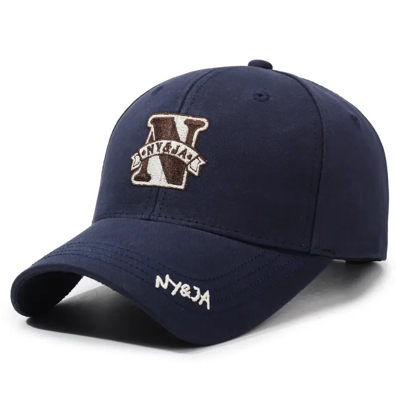 Men Navy N Letter Embroidered Baseball Cap - Image 13