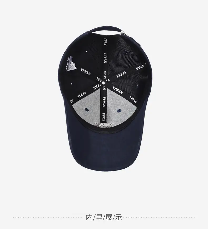 Men Navy N Letter Embroidered Baseball Cap — feature 14