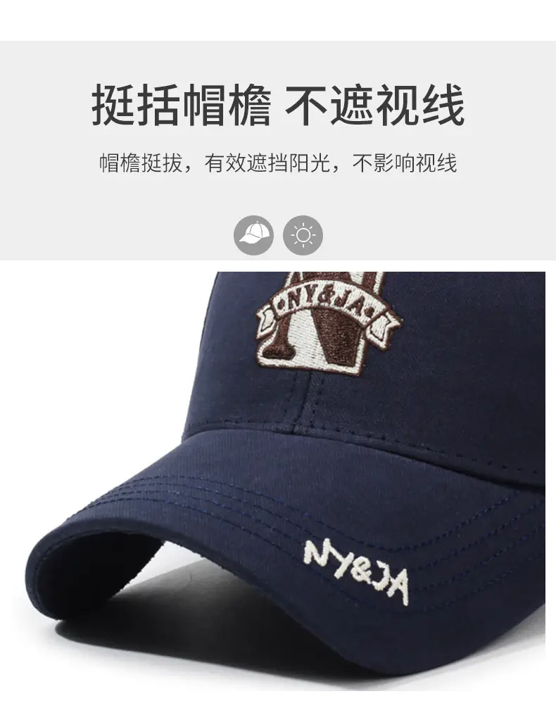 Men Navy N Letter Embroidered Baseball Cap — feature 2