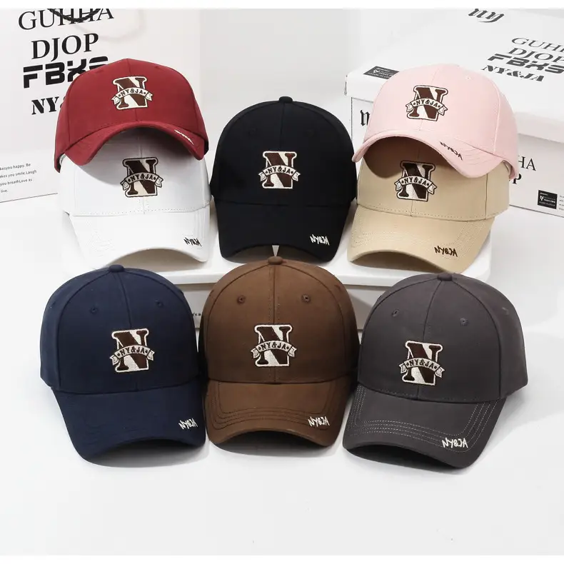 Men Navy N Letter Embroidered Baseball Cap — feature 8