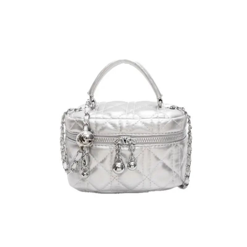 Women's Black Embroidered Chain Shoulder Bag 2025 New Arrival - Image 9