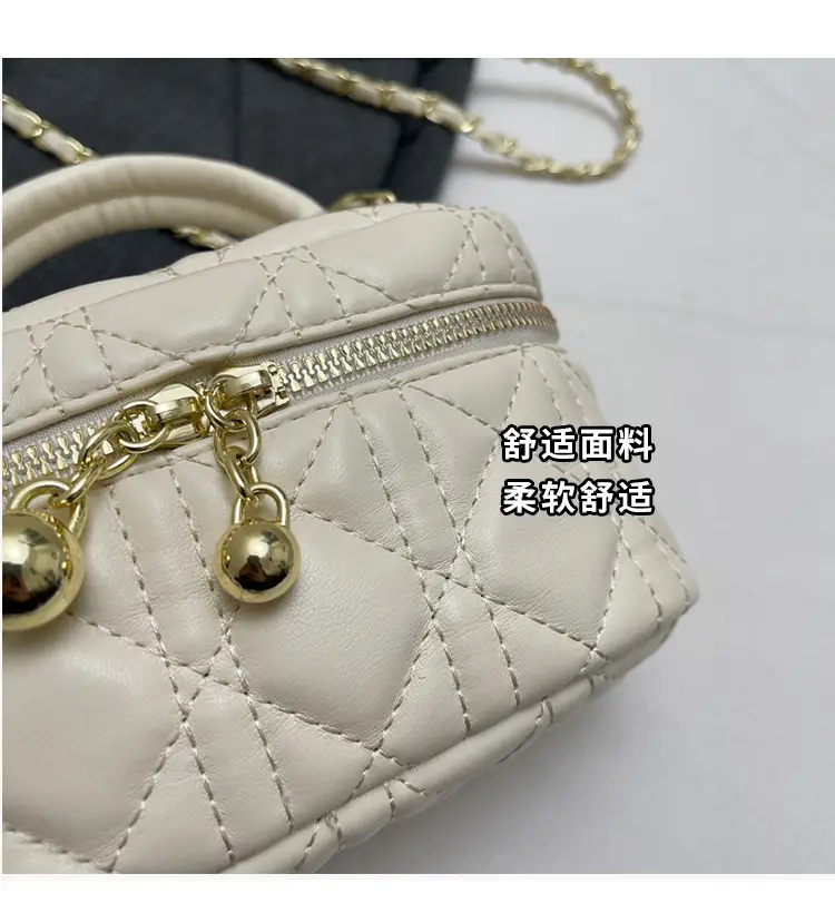 Women's Black Embroidered Chain Shoulder Bag 2025 New Arrival — feature 8