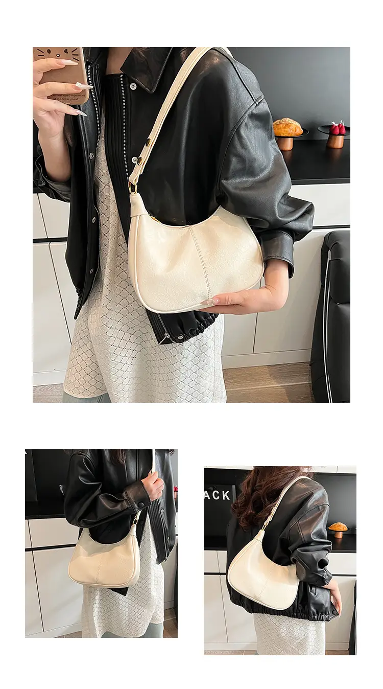 Pink Leather Shoulder Bag with Gold Buttons — feature 10