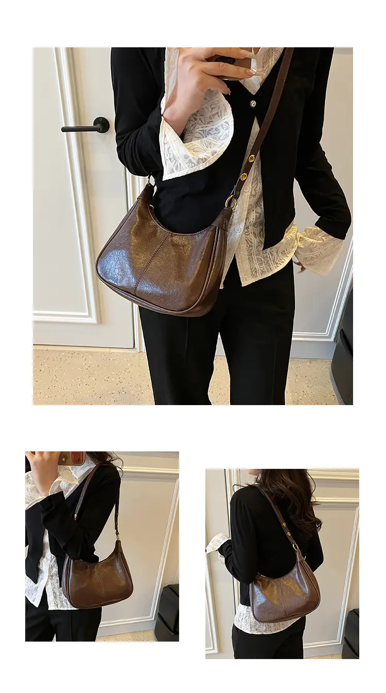 Pink Leather Shoulder Bag with Gold Buttons — feature 15