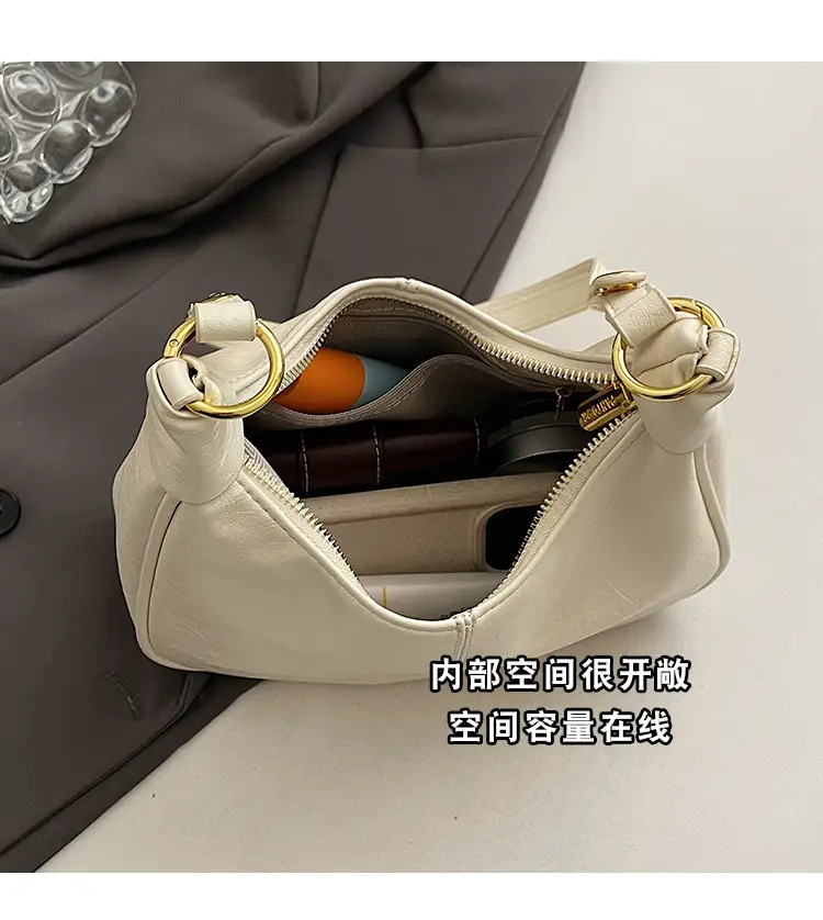 Pink Leather Shoulder Bag with Gold Buttons — feature 6