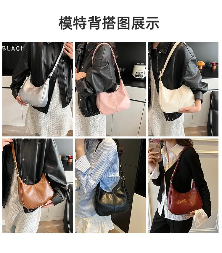Pink Leather Shoulder Bag with Gold Buttons — feature 8