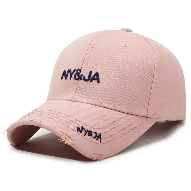 Korean Fashion Ripped Sun Hat for Men Women Hip Hop Embroidered - Image 7