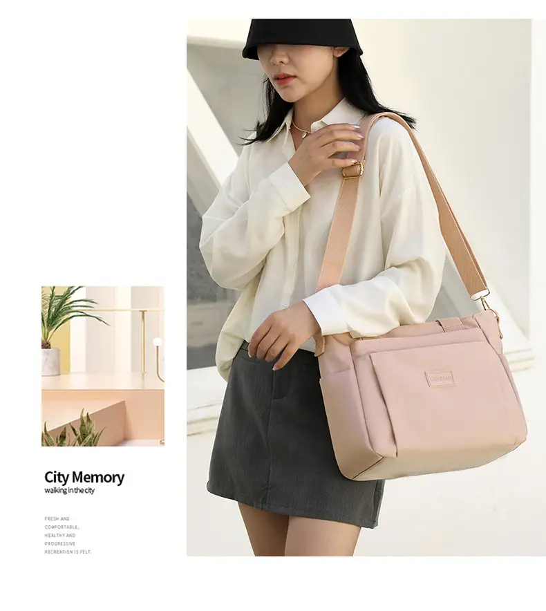 2025 Summer Large Shoulder Bag Women's Nylon Multi Color — feature 17