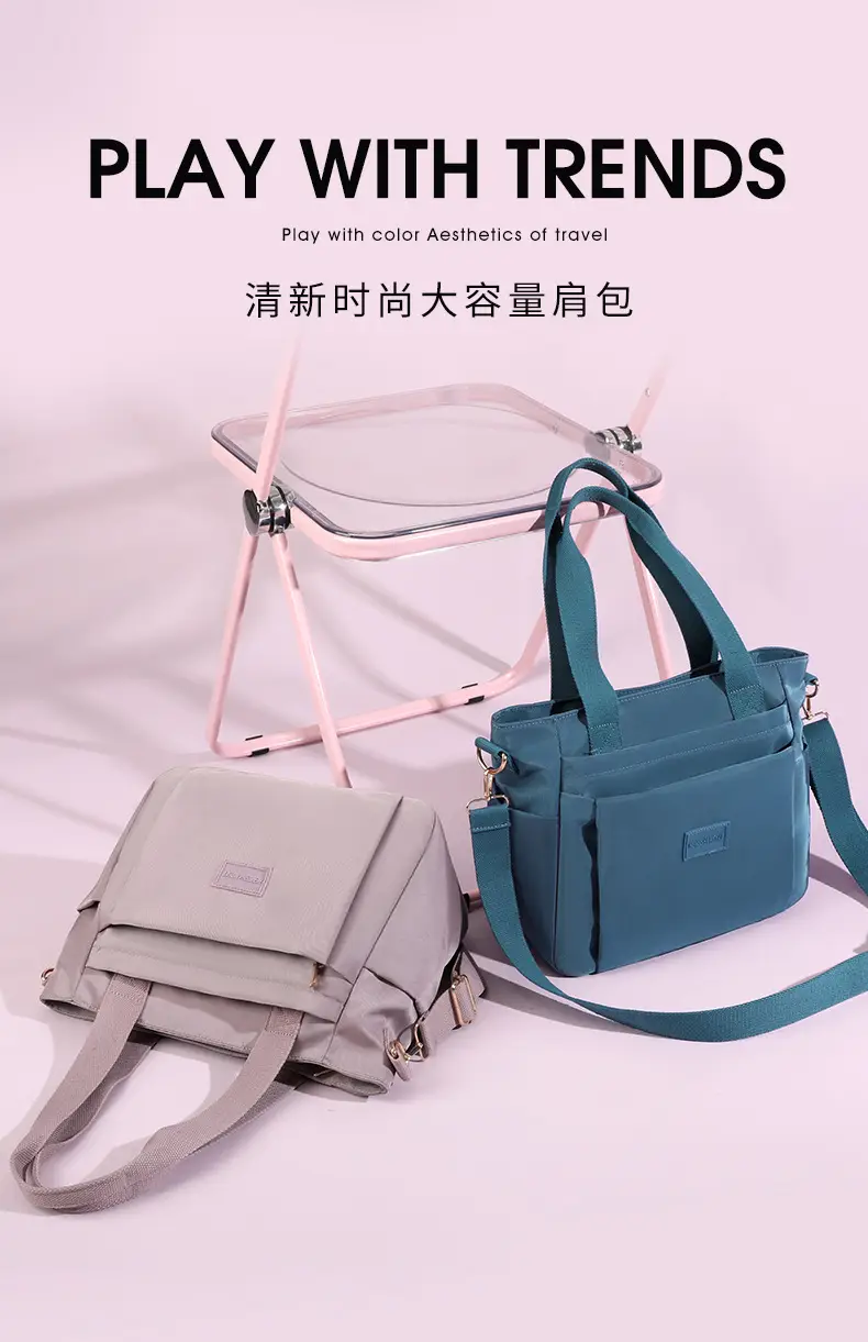 2025 Summer Large Shoulder Bag Women's Nylon Multi Color — feature 4