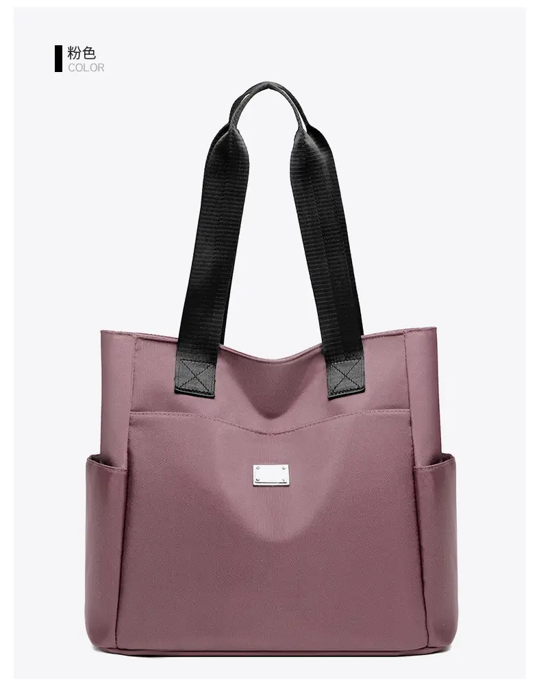 Women's Maroon Multi-Pocket Shoulder Bag Large Capacity — feature 24