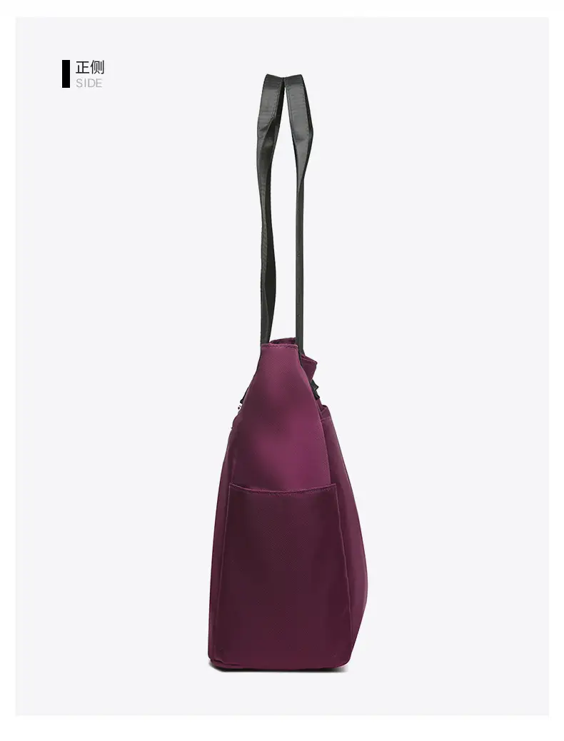 Women's Maroon Multi-Pocket Shoulder Bag Large Capacity — feature 30