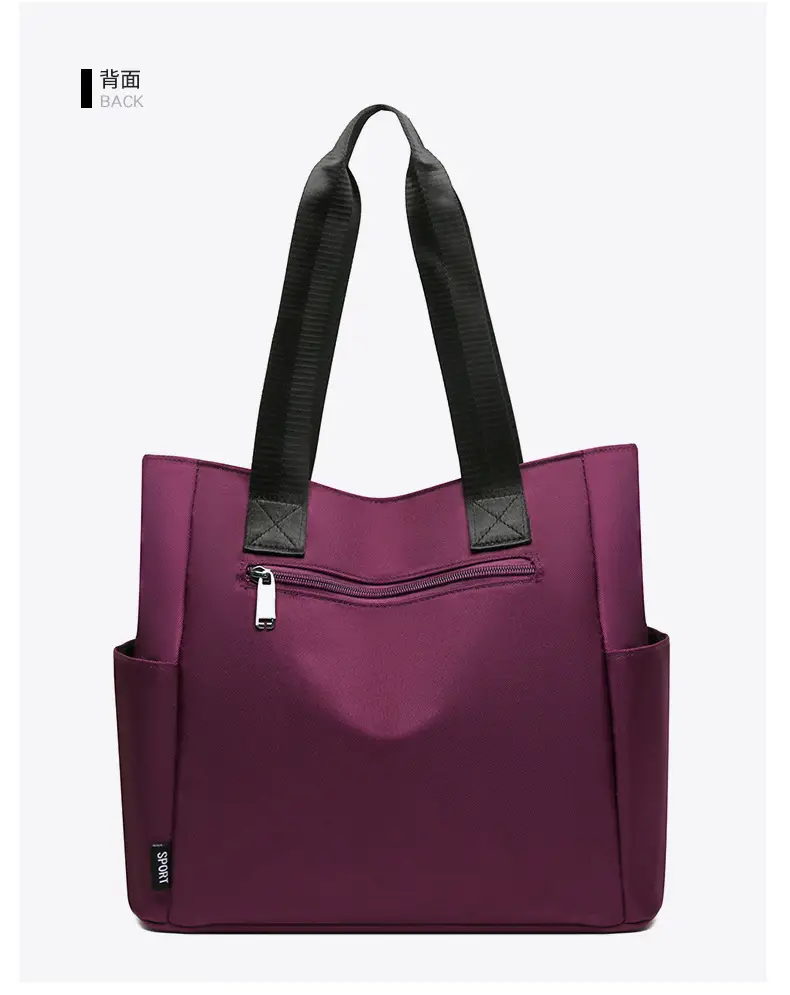 Women's Maroon Multi-Pocket Shoulder Bag Large Capacity — feature 31