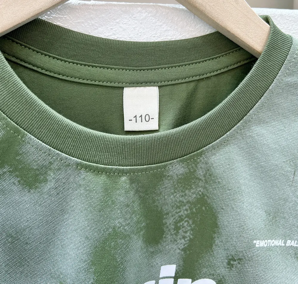 Boys Printed T-Shirt Green Olive Loose Short Sleeve 2025 — feature 5