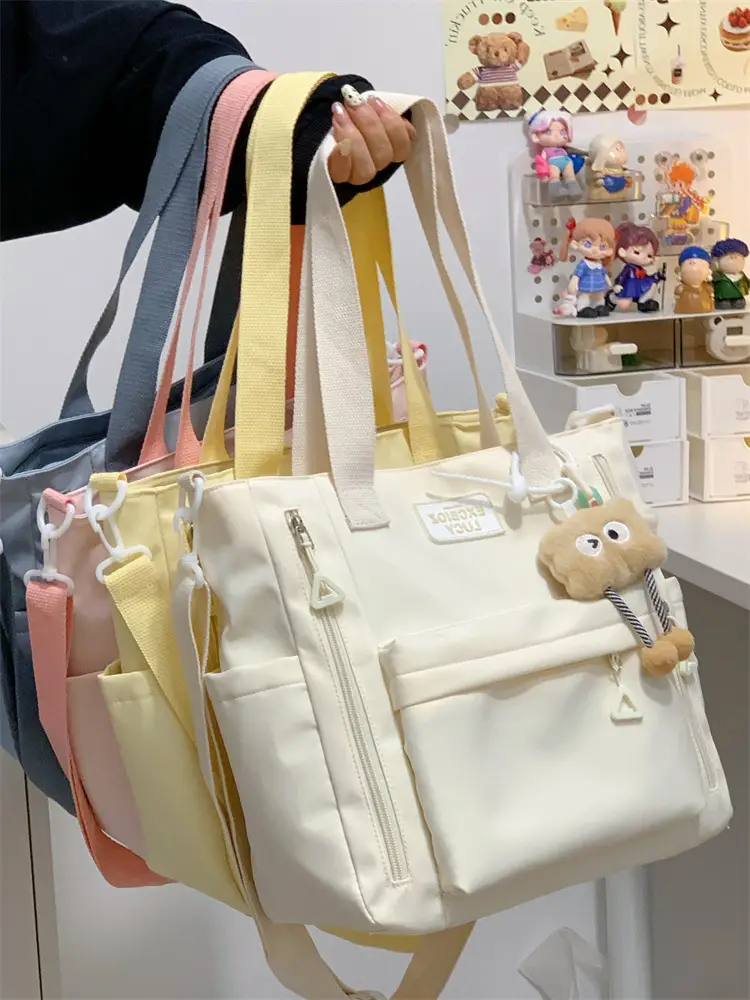 Korean Style Cute Bear Pom Pom Shoulder Bag — feature 2